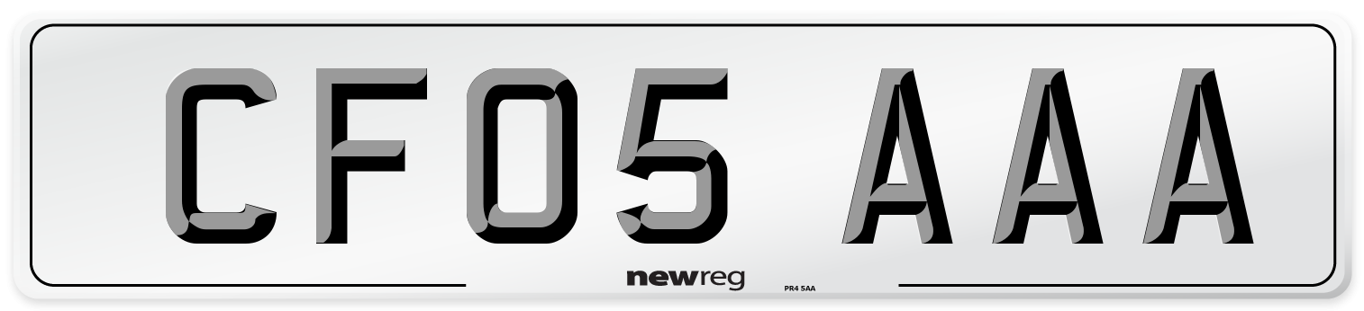 CF05 AAA Number Plate from New Reg